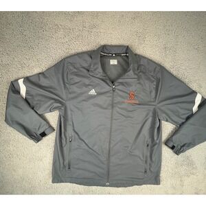 S‎ Hat Jacket Mens Large Gray Adidas Basketball Full Zip NCAA Basketball 2010s